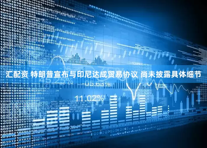 汇配资 特朗普宣布与印尼达成贸易协议 尚未披露具体细节